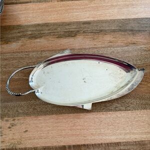 Vintage Three crowns silversmiths 1950s danish Serving Plate